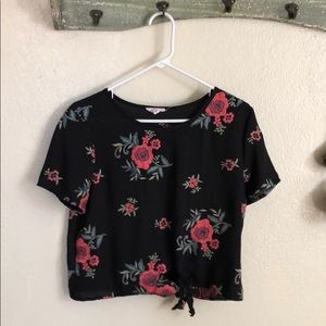 A’GACI Floral sheer top